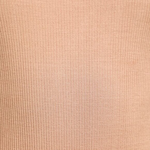 Lulus Basics Wilde Beige Ribbed Long Sleeve Mock Neck Bodysuit - Size XS - Picture 4 of 4